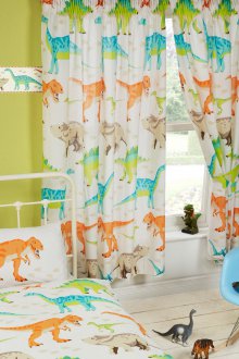 Дизайнерски завеси за детска стая с динозаври