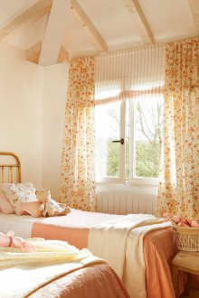 Дизайн на завеси за детска стая френски