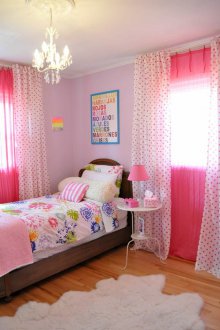 Дизайн на завеси за детска стая с грах