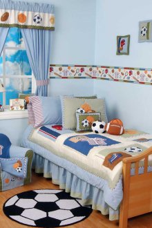 Дизайнерски завеси за детска стая в стил кафе.