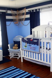 Дизайн на завеси за детска стая в морски стил