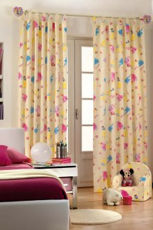 Дизайнерски завеси за детска стая с принцеси