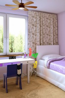 Проектирайте завеса за детска стая с флорален принт