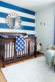 Дизайн на завеси за детска стая синьо