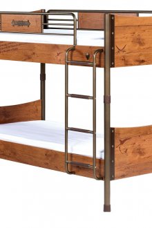 Двуетажно легло за деца от дърво и метал