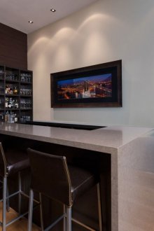 Reka bentuk dapur dengan bar ringkas