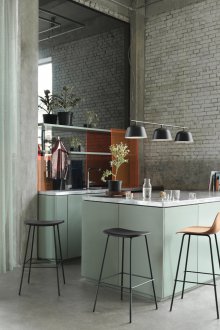 Reka bentuk dapur dengan kaunter bar modular