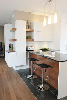 Reka bentuk dapur dengan bar sudut