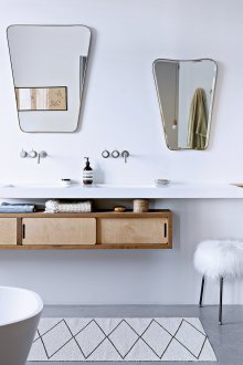 Bilik mandi DIY dalam gaya moden