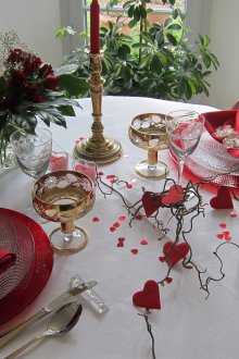 Декорация за трапеза на Свети Валентин