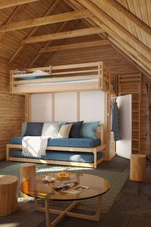 Таванско легло с диван