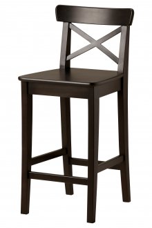 Такъв черен стол е идеален за кухня в неокласически или дори селски стил