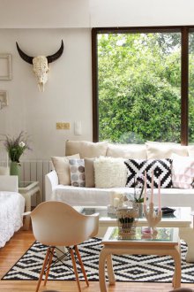 Weißes Wohnzimmer Interieur