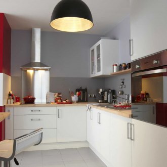 Weiße Küche Interieur