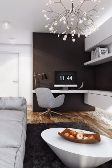 Кафяви стени в интериора на хола