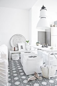 Weißes Interieur im orientalischen Stil