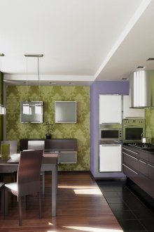 Кафяви кухненски мебели