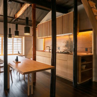 Bahagian dalaman Jepun dengan dapur