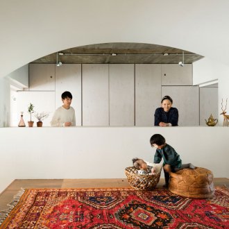 Interior Jepun dengan permaidani