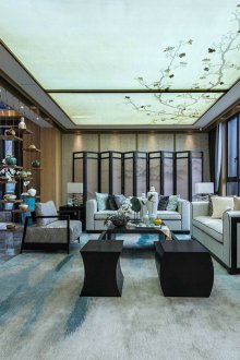 Bahagian dalaman Jepun dengan cetakan oriental