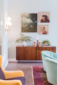 Интериор за момиче в ретро стил