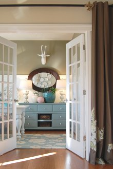 Зониране с кафяви завеси