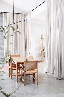 Зониране на завеси в трапезарията