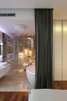 Зониране на завеси в банята