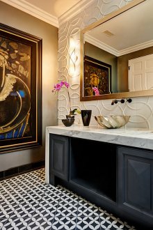 Textured toilet tile