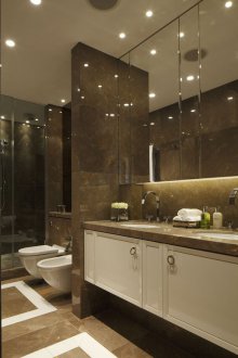 Faux stone toilet tile