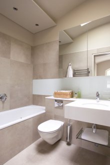 Tile for toilet light