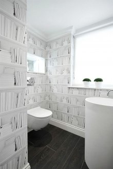 Kertas dinding tandas putih