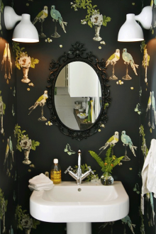 Kertas dinding tandas hitam