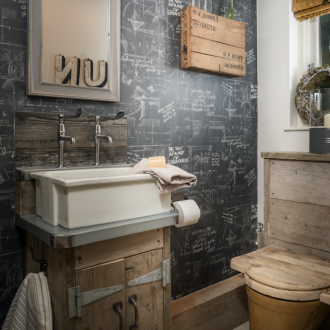 Kertas hitam tandas di gaya loteng