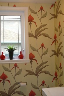 Kertas dinding dalam tahan kelembapan tandas