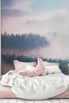 Fototapete Berge mit Nebel
