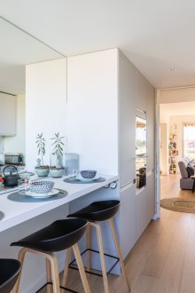 Studio pangsapuri 40 m persegi hiasan