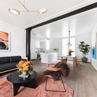 Apartmen studio 40 m persegi dengan lajur