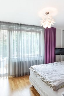 Apartmen studio 40 m persegi dengan bilik tidur