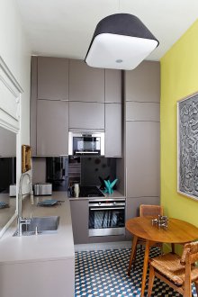 Studio pangsapuri 40 m persegi dapur kecil