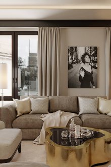 Apartmen studio 40 m persegi dalam gaya moden