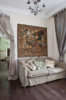 Apartmen studio 40 m persegi dengan gaya bergaya lusuh