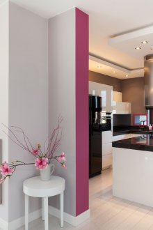 Apartmen studio 40 m persegi dalam gaya oriental