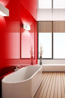 Ремонт на тоалетна с червени панели