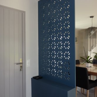 Интериорна стена синя