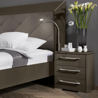 Brown glossy bedside table