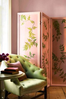 Интериорна преграда розова