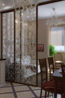 Интериорна преграда с шарка