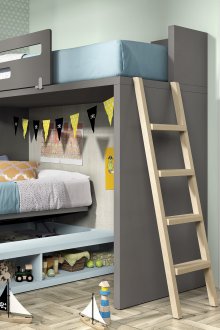 Layout of a children's room with a folding bed