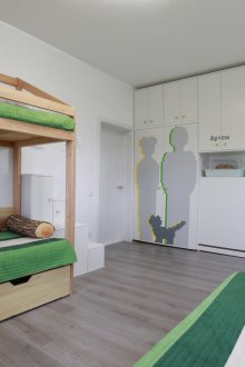 Layout of a children's room for three boys